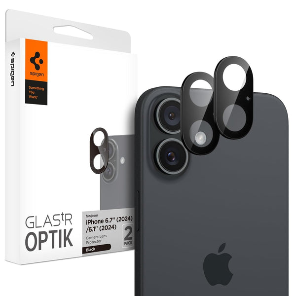 iPhone 16 Series - Glas.tR Optik Tempered Glass Black - Pack of 2