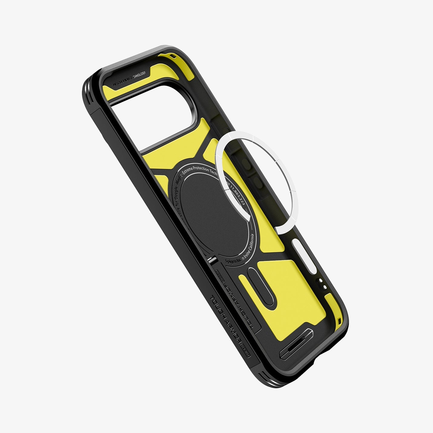 ACS09728 - Pixel 10 Pro XL  Tough Armor AI (MagFit) in black showing the inside magnet ring layers