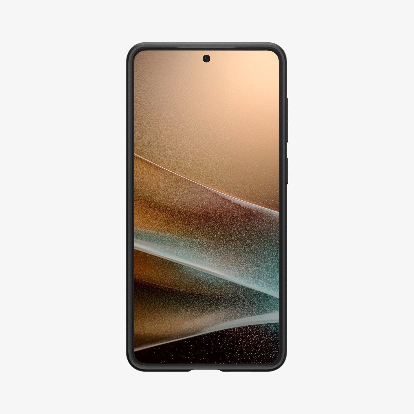 ACS09420 - Galaxy S25 Edge Case Liquid Air in Matte Black showing the front