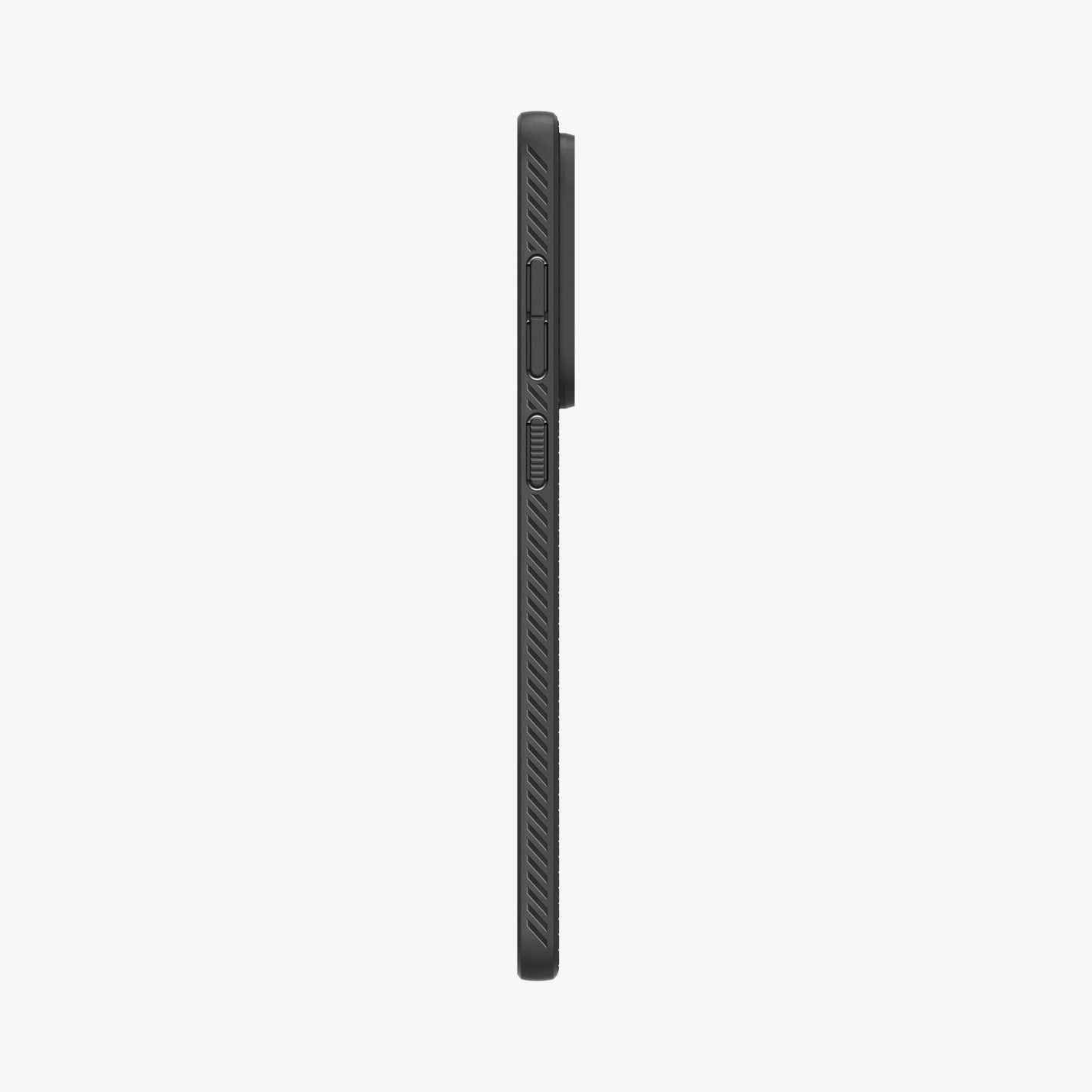 ACS09420 - Galaxy S25 Edge Case Liquid Air in Matte Black showing the side