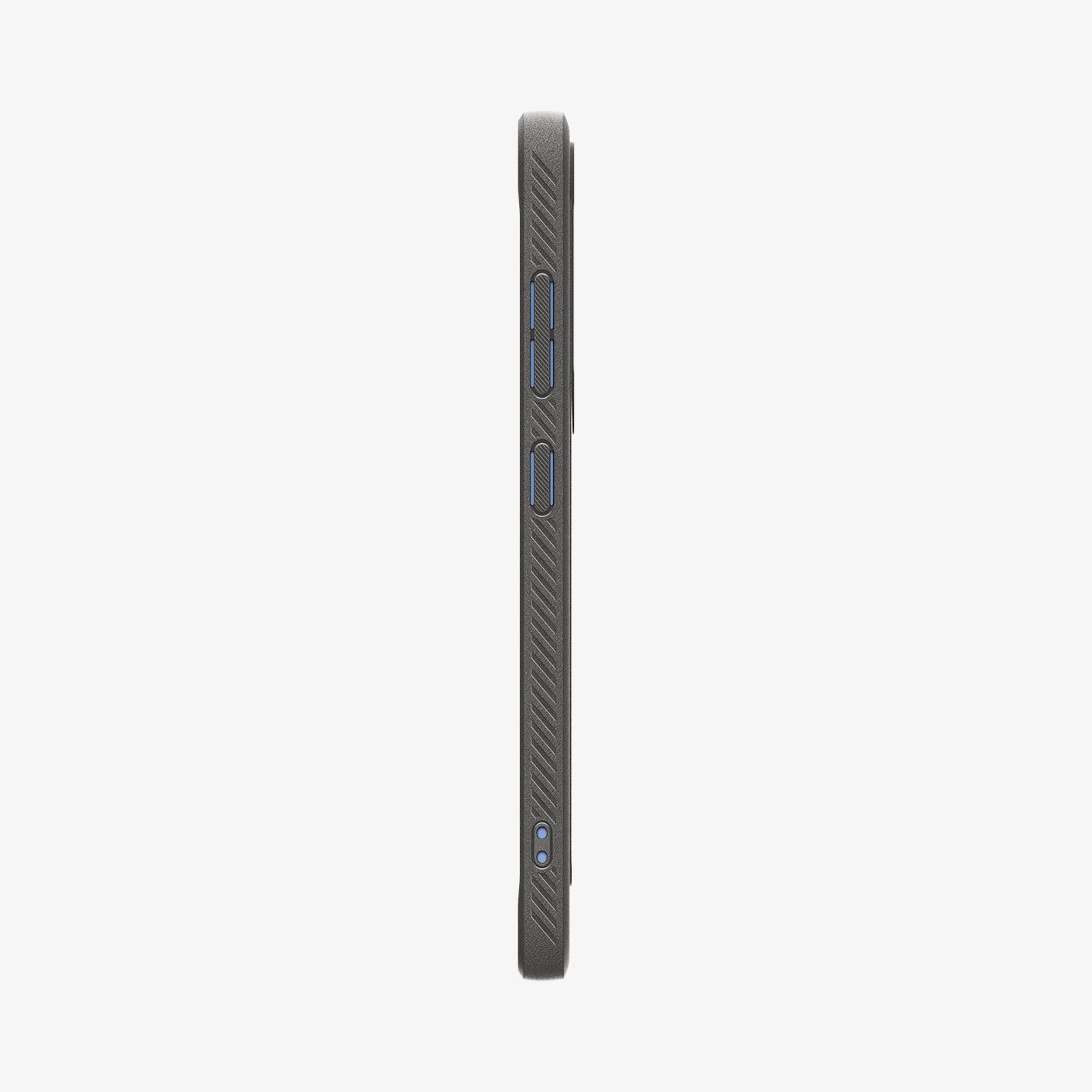 ACS08978 - Galaxy S25 Plus Case Rugged Armor (MagFit) in Marble Gray showing the side