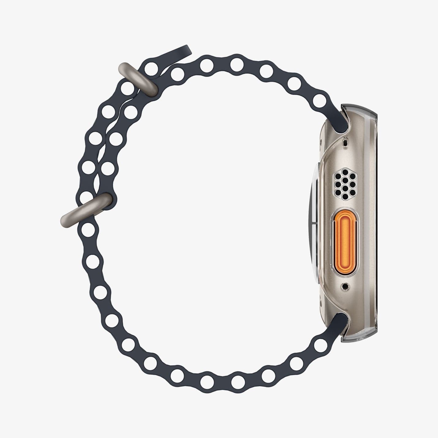 ACS05917 - Apple Watch Ultra (Apple Watch (49mm)) Case Thin Fit in crystal clear showing the side