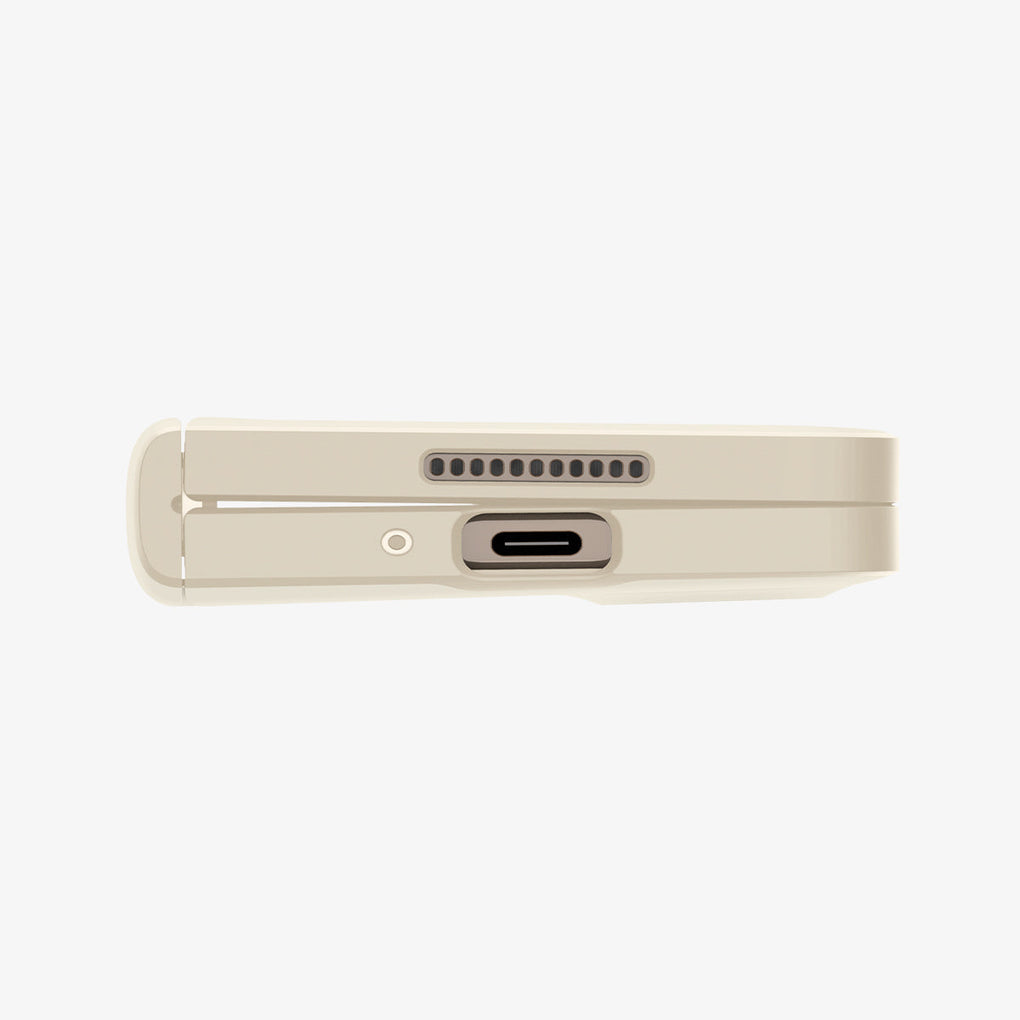 ACS05512 - Galaxy Z Fold 4 Case Galaxy Z Fold 4 Series Slim Armor Pro in Pearled Ivory showing the folded bottom