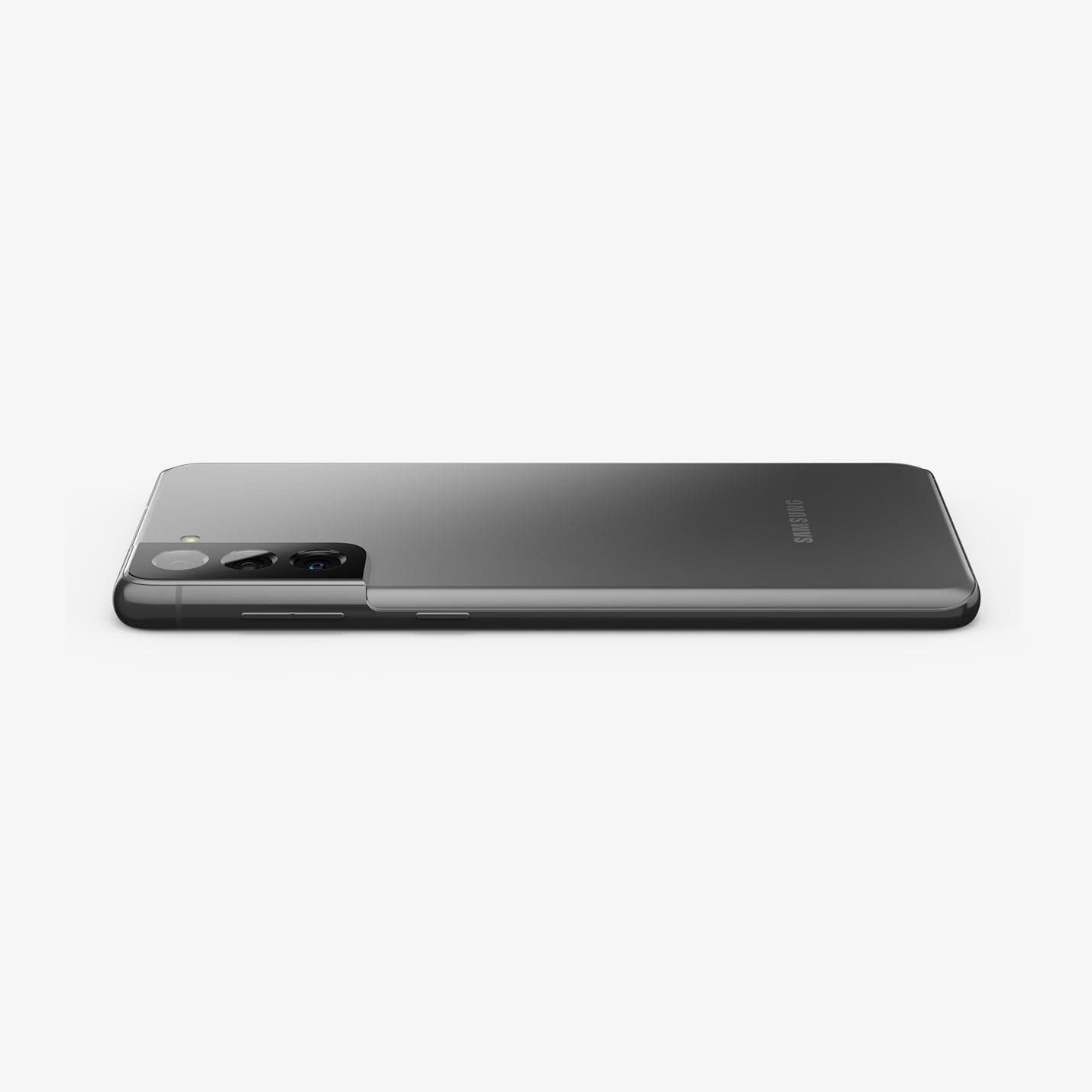 AGL04146 - Galaxy S22 5G Galaxy S22 Plus 5G Optik Lens Protector in black shown on phone camera lens laid flat