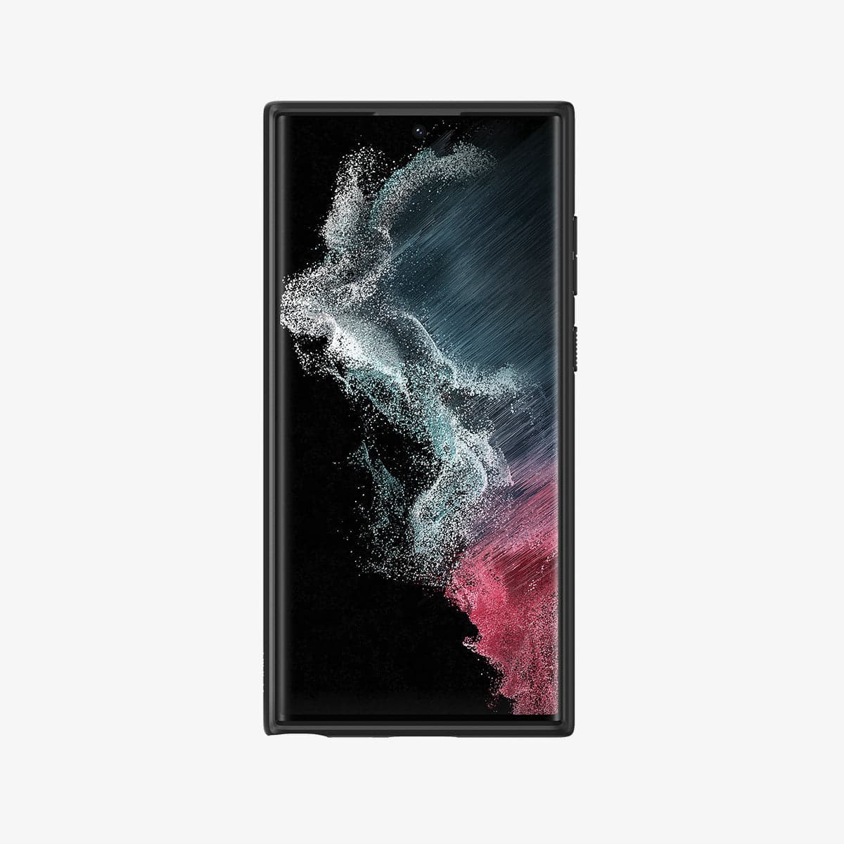 ACS03919 - Galaxy S22 Ultra 5G Case Ultra Hybrid in matte black showing the front