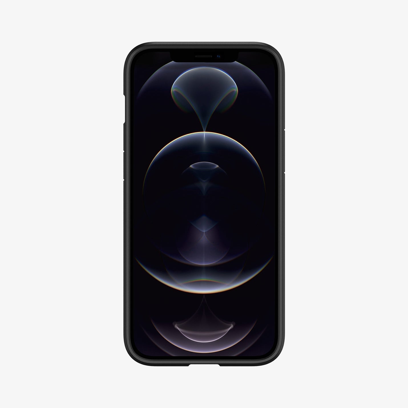ACS01619 - iPhone 12 Pro Max Case Ultra Hybrid in matte black showing the front