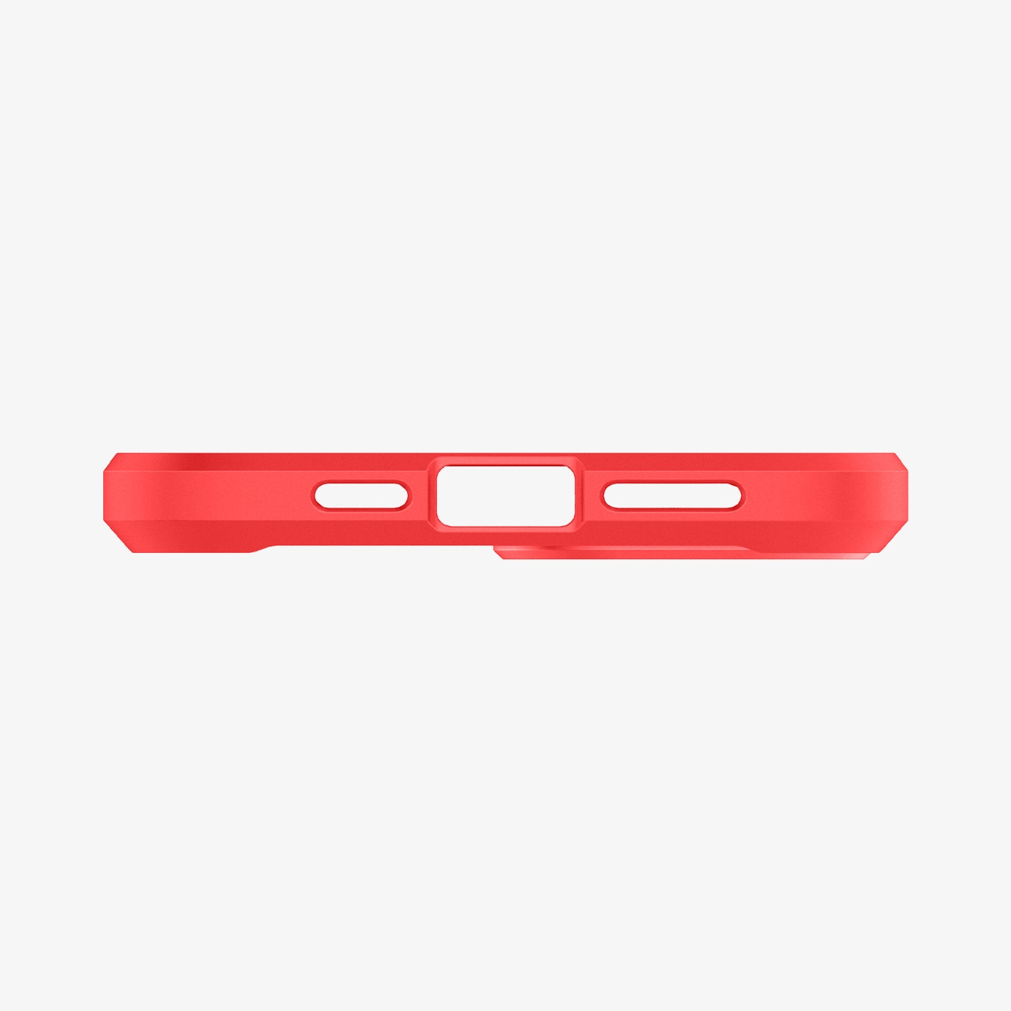 ACS01620 - iPhone 12 Pro Max Case Ultra Hybrid in red showing the bottom with precise cutouts