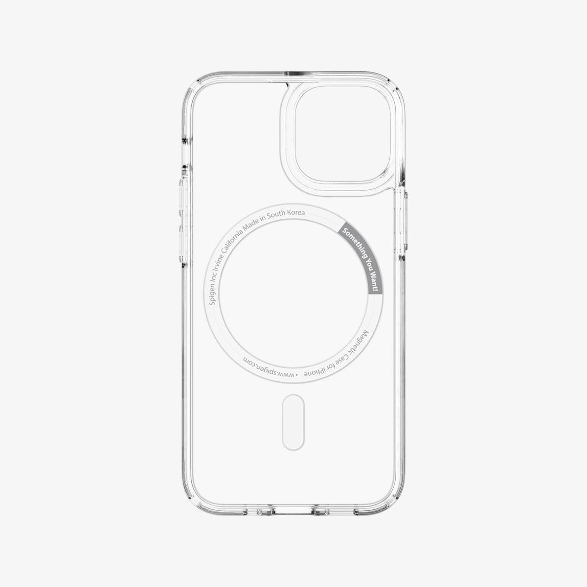 ACS03322 - iPhone 13 Mini Case Ultra Hybrid Mag Safe Compatible in white showing the inside of case