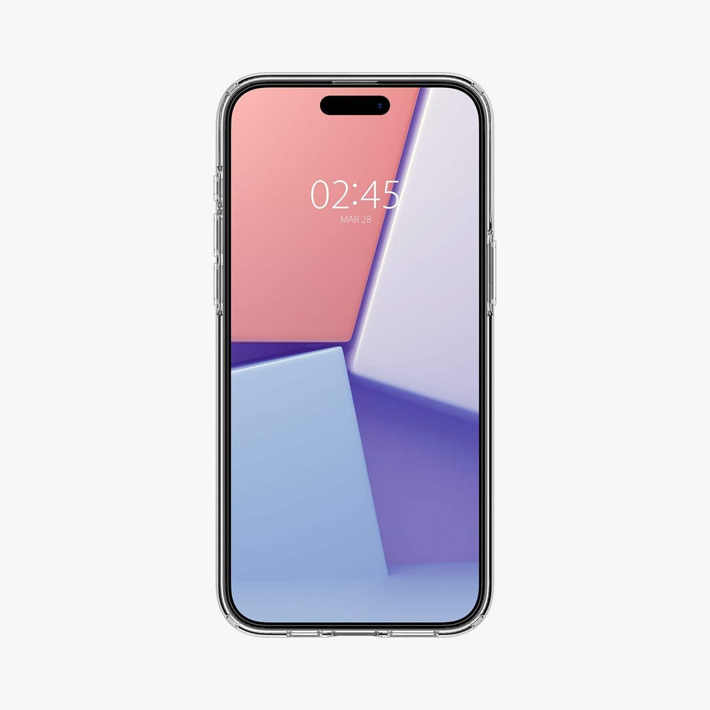 ACS06557 - iPhone 15 Pro Max Case Liquid Crystal in crystal clear showing the front