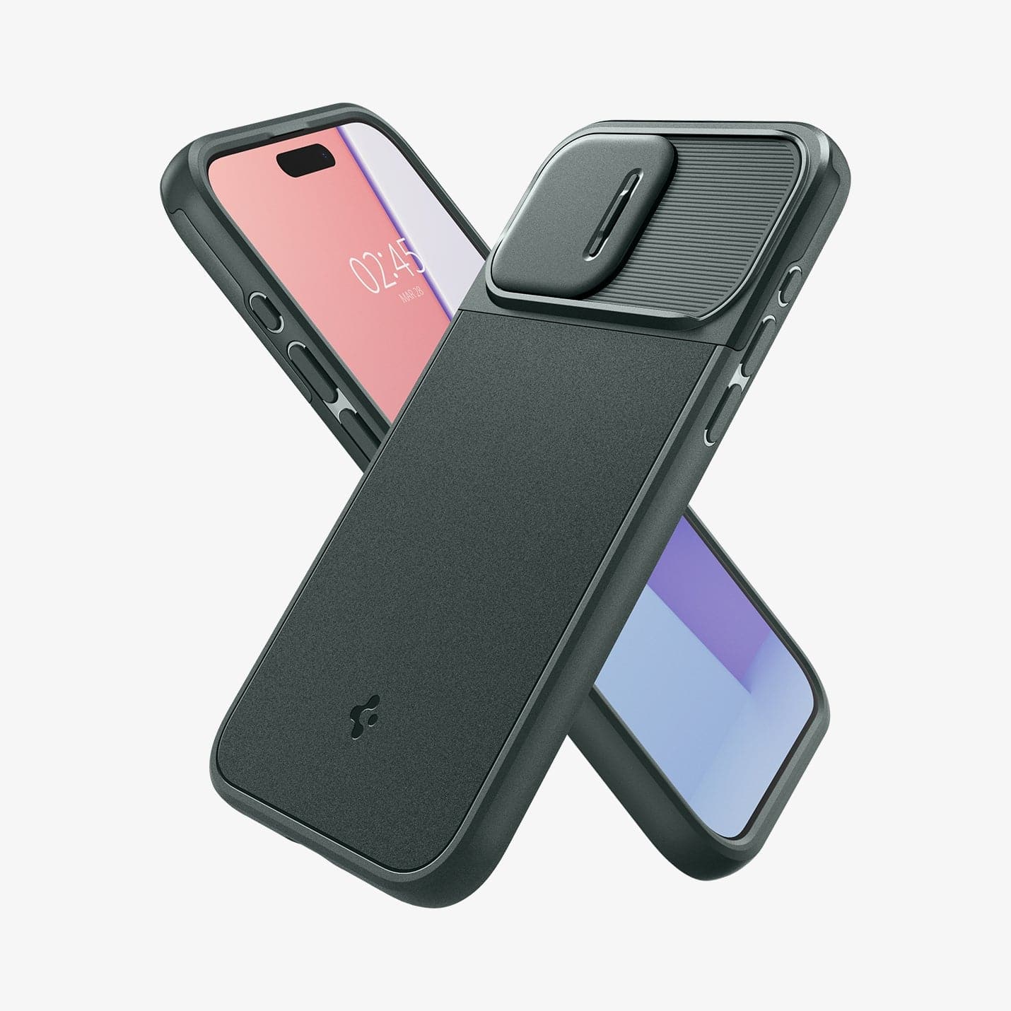 ACS06600 - iPhone 15 Pro Max Case Optik Armor (MagFit) in abyss green showing the back, front and sides