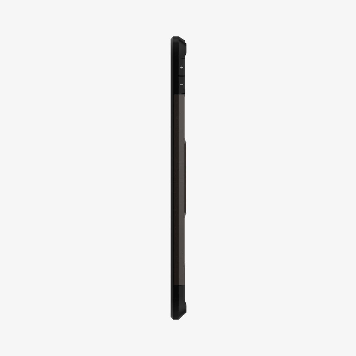 ACS00378 - iPad 10.2" Case Tough Armor Tech in gunmetal showing the side