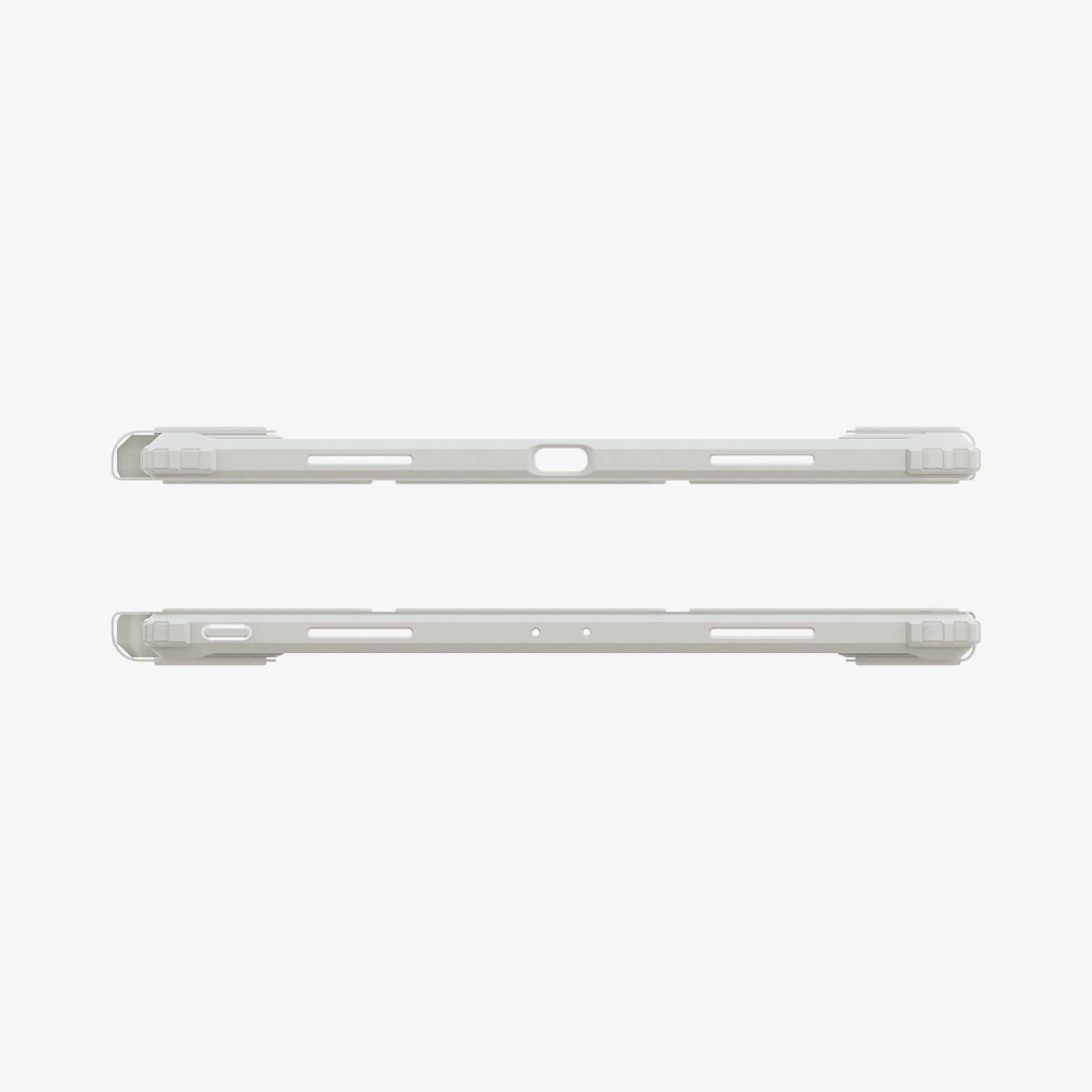 ACS06076 - iPad Pro 12.9" Case Air Skin Pro in gray showing the top and bottom with precise cutouts