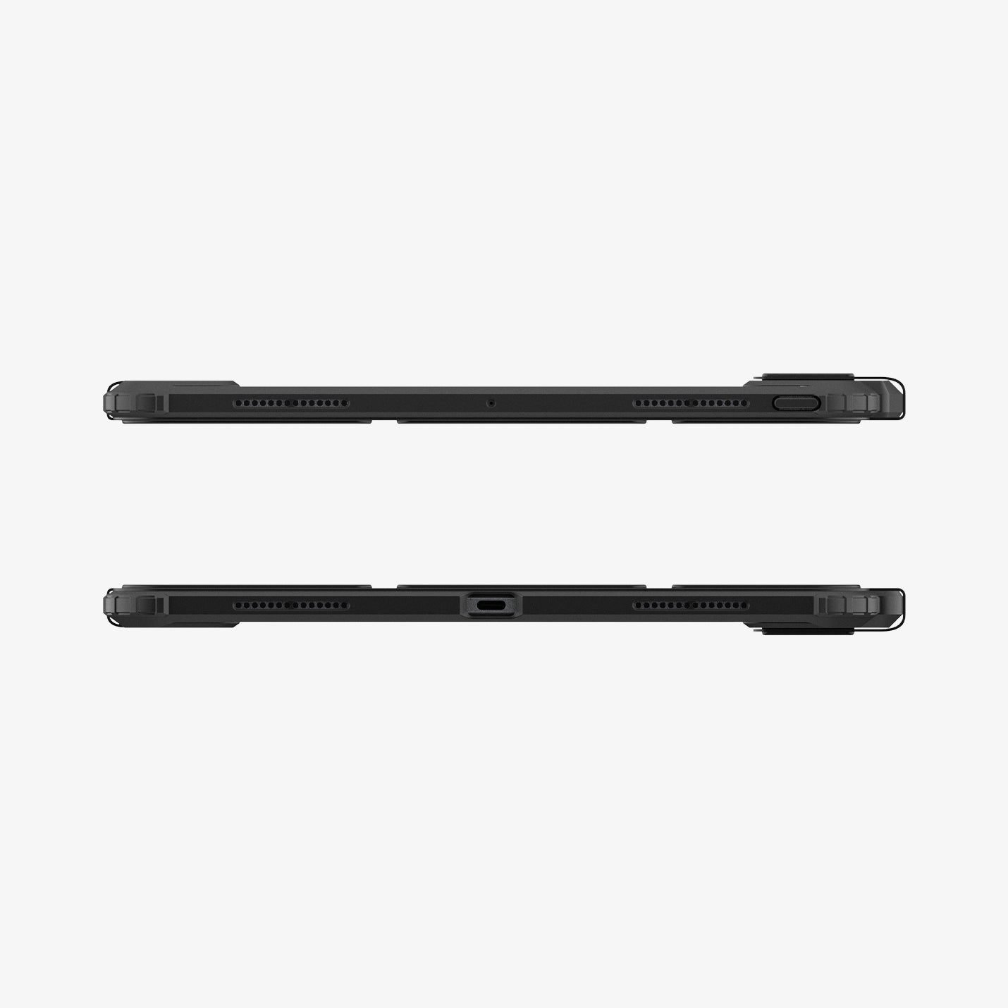 ACS07006 - iPad Pro 12.9-inch Case Ultra Hybrid Pro in Black showing the top and bottom