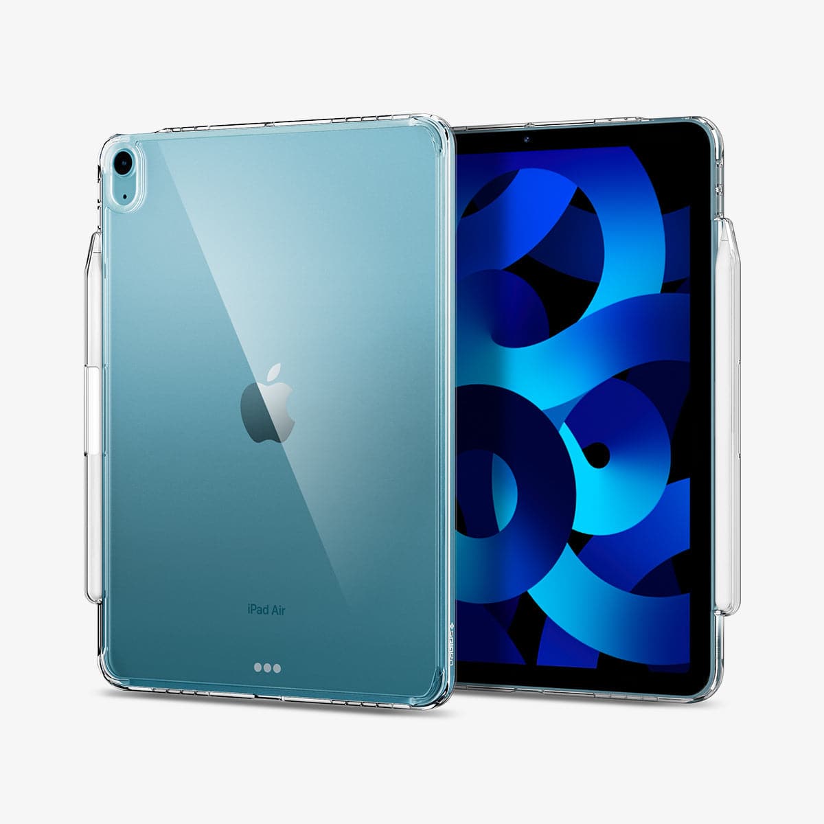 ACS05266 - iPad Air 10.9" Case Air Skin Hybrid in crystal clear showing the back and front