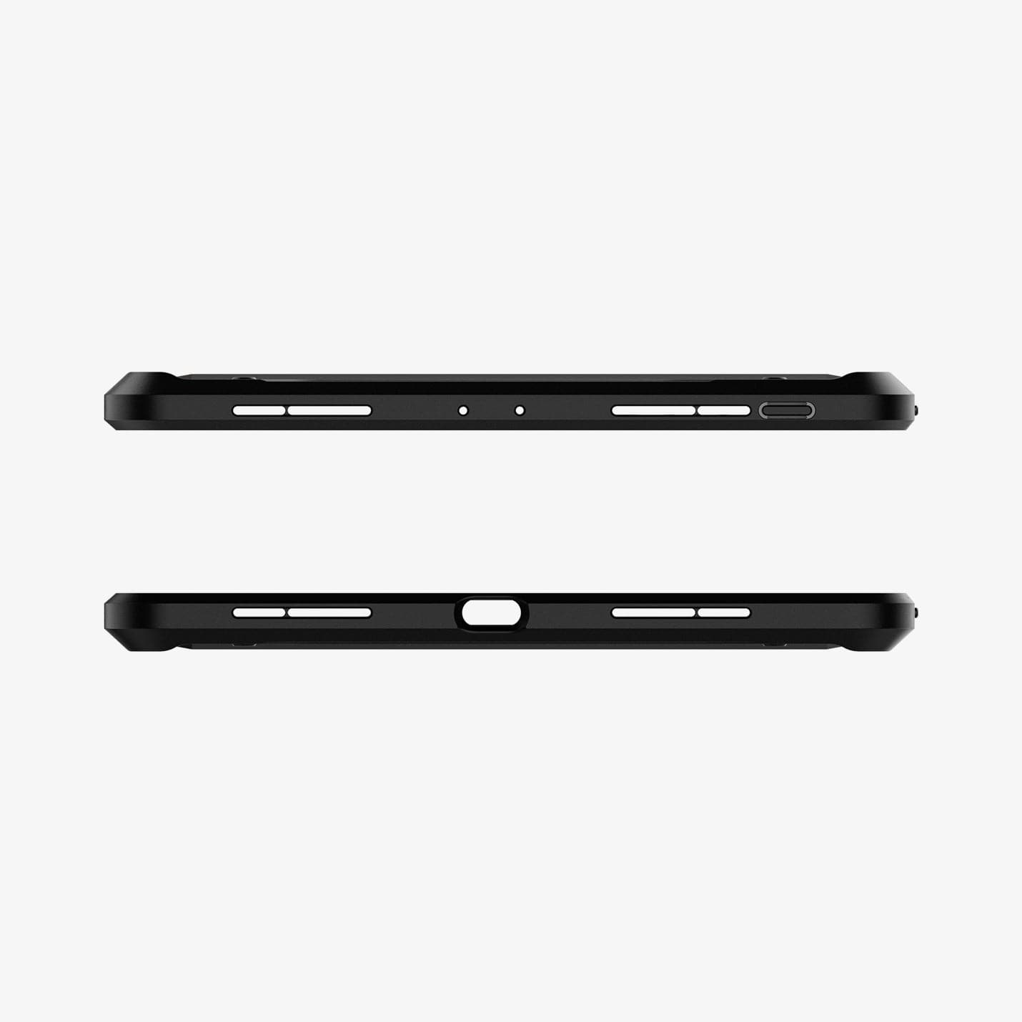 ACS01021 - iPad Pro 11" Case Tough Armor Pro in black showing the top and bottom with precise cutouts