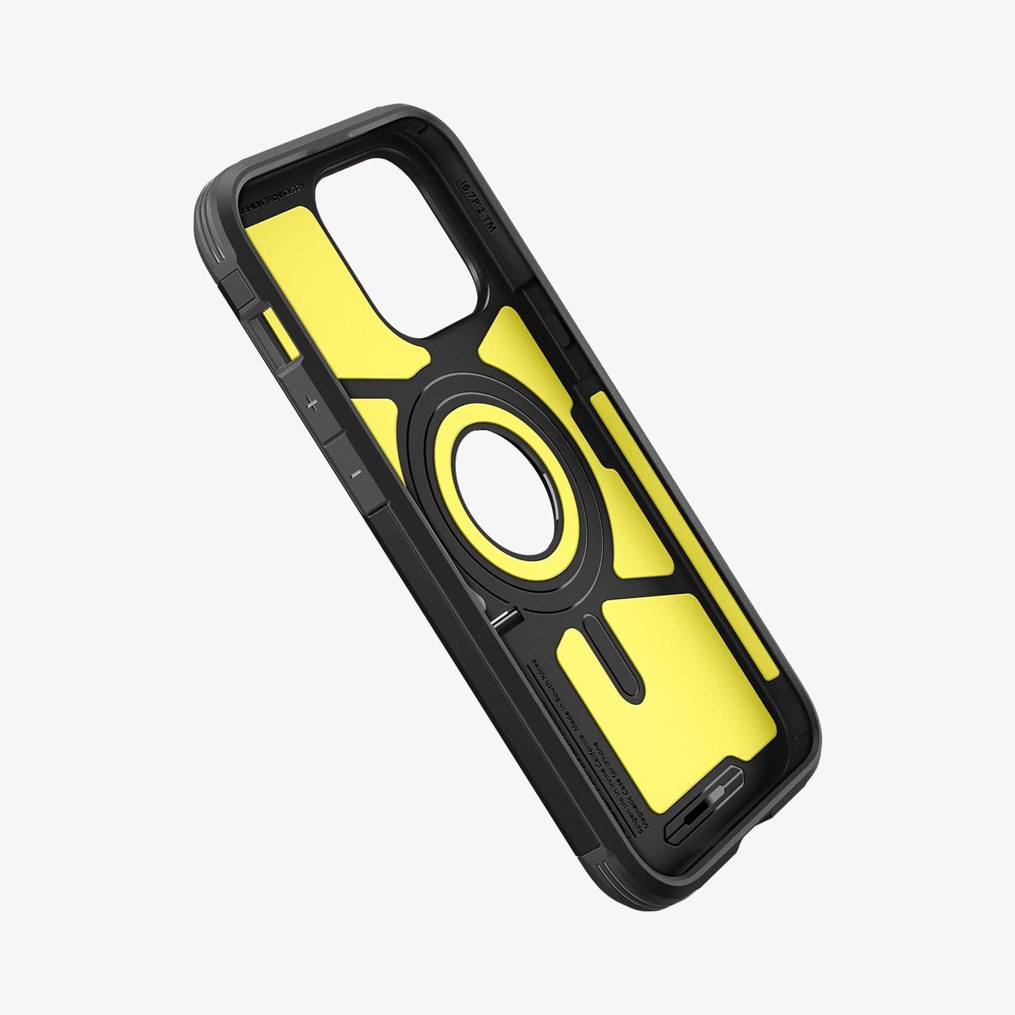 ACS04840 - iPhone 14 Pro Max Case Tough Armor (MagFit) in black showing the inside of case and side