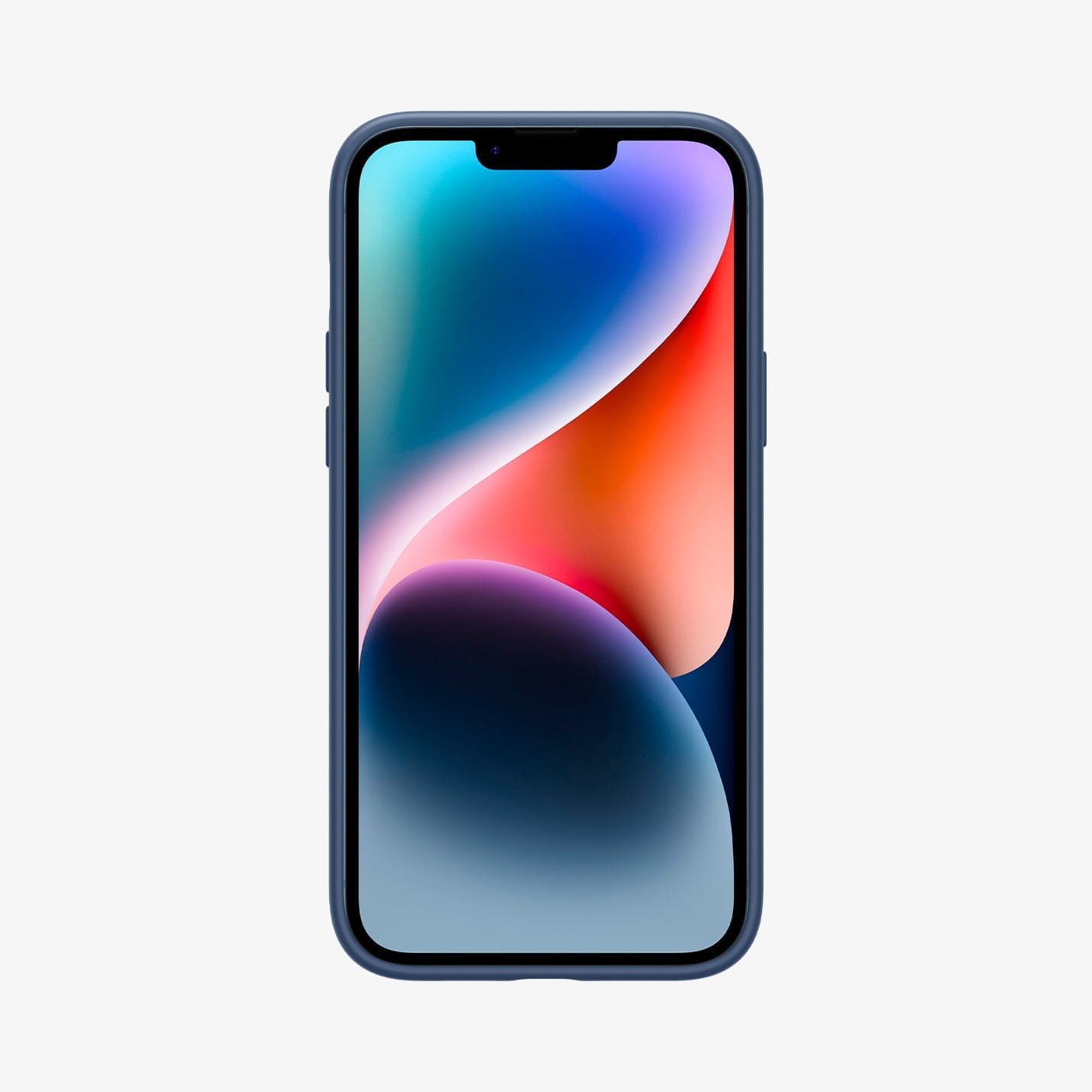 ACS05068 - iPhone 14 Case Silicone Fit (MagFit) in navy blue showing the front