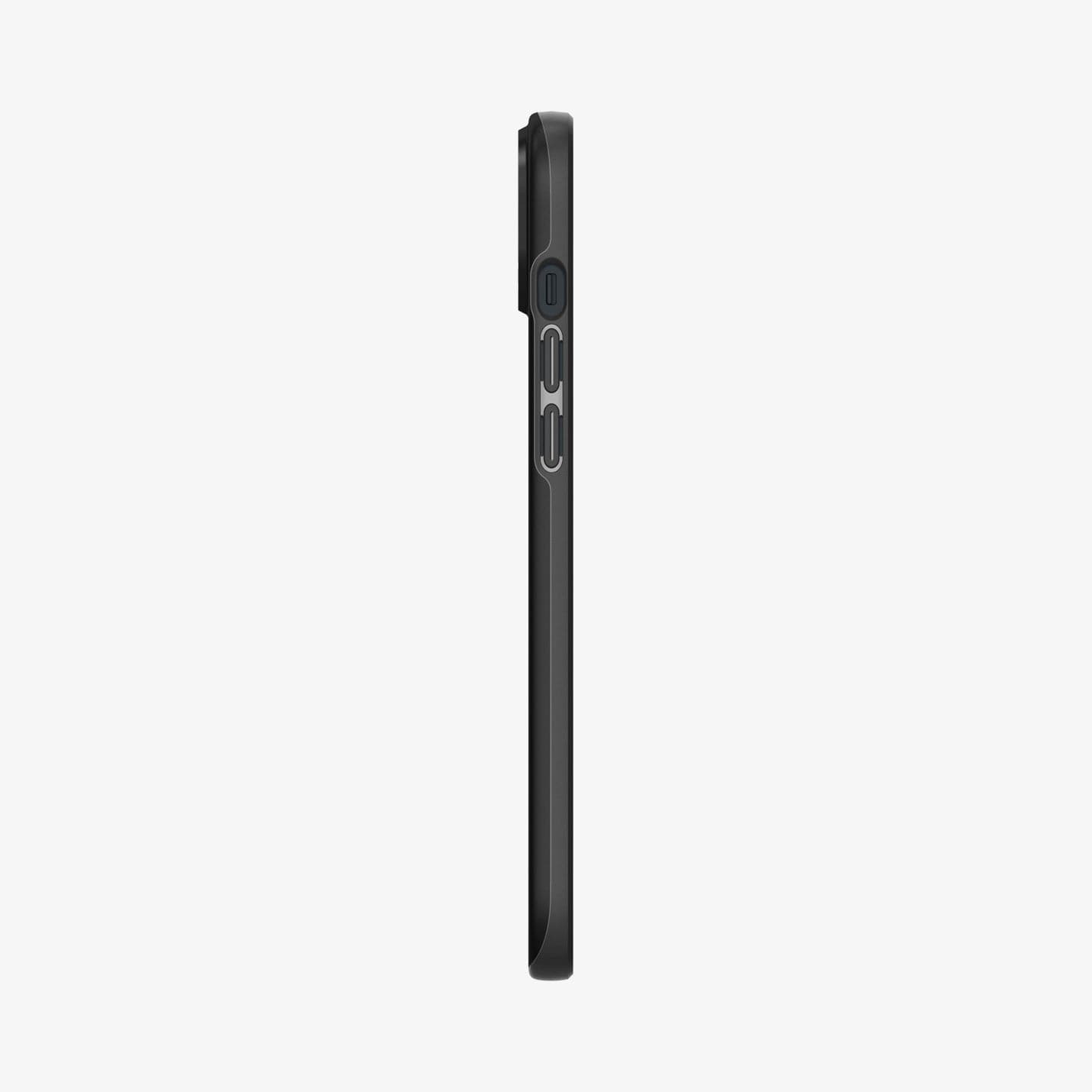 ACS04788 - iPhone 14 Case Thin Fit in black showing the side with volume controls