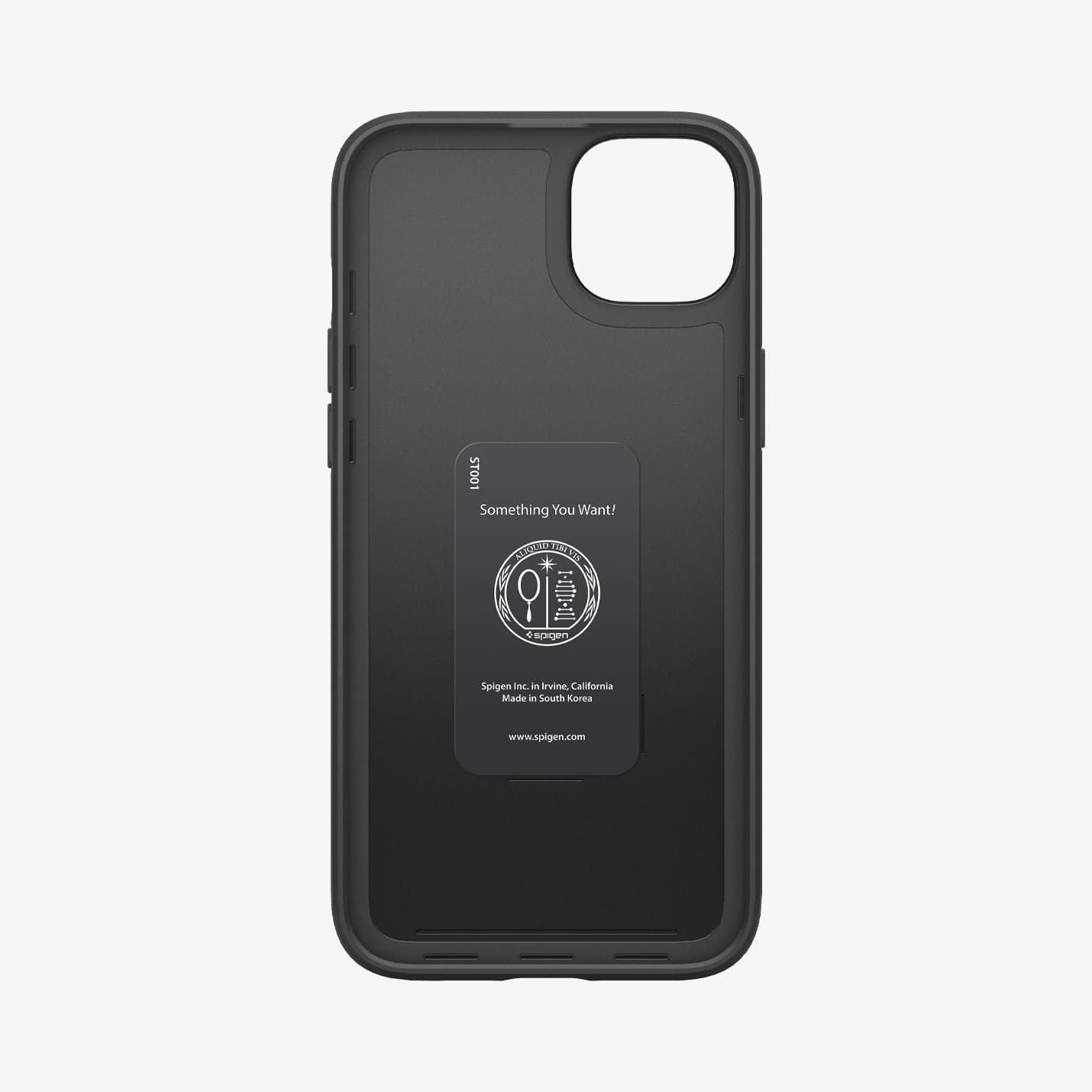 ACS04788 - iPhone 14 Case Thin Fit in black showing the inside of case