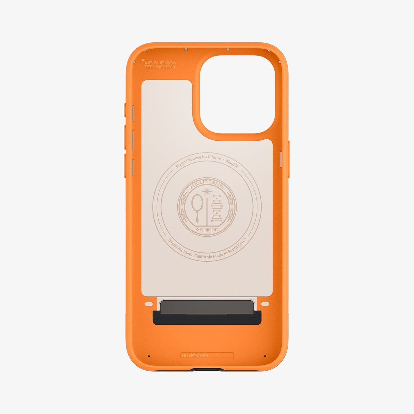 ACS06611 - iPhone 15 Pro Max Case Style Armor (MagFit) in alpine gold showing the inside of case