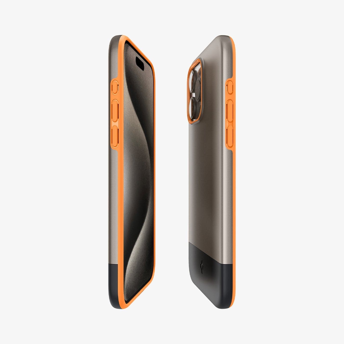 ACS06611 - iPhone 15 Pro Max Case Style Armor (MagFit) in alpine gold showing the sides, partial front and back