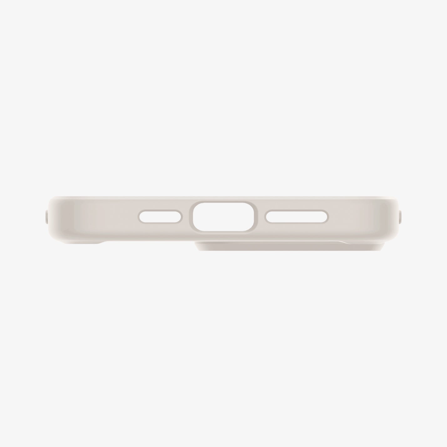 ACS07210 - iPhone 15 Pro Max Case Ultra Hybrid (MagFit) in Frost Natural Titanium showing the bottom