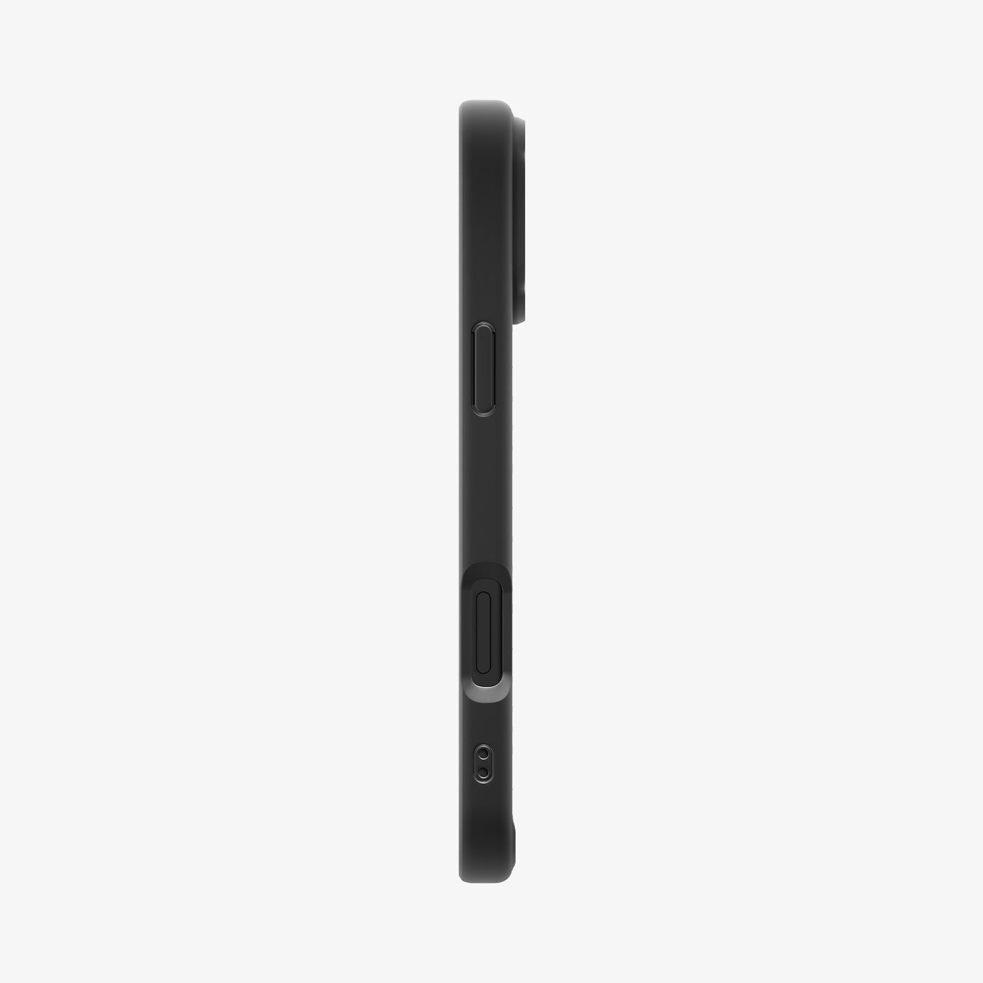 ACS07996 - iPhone 16 Pro Max Case Ultra Hybrid in Matte Black showing the side
