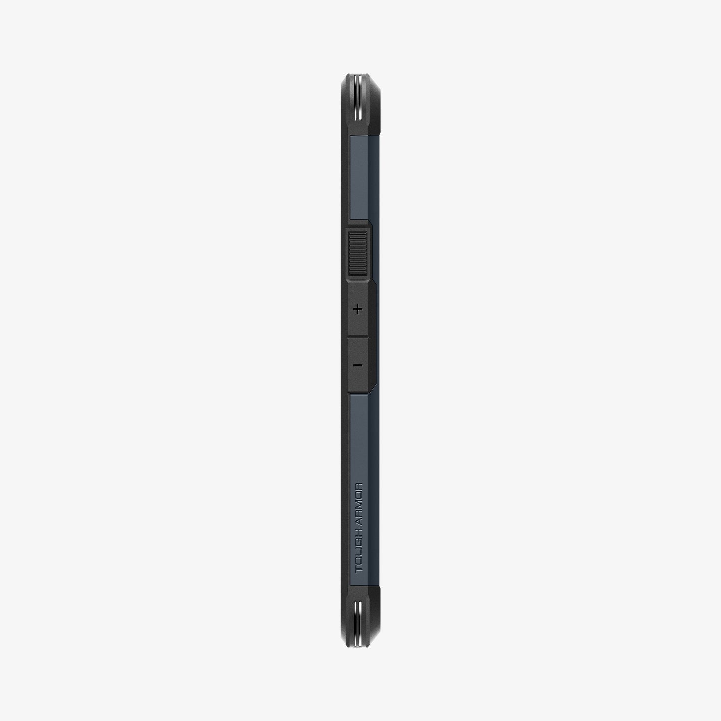 ACS07265 - Pixel 8a Case Tough Armor in Metal Slate showing the side with side buttons
