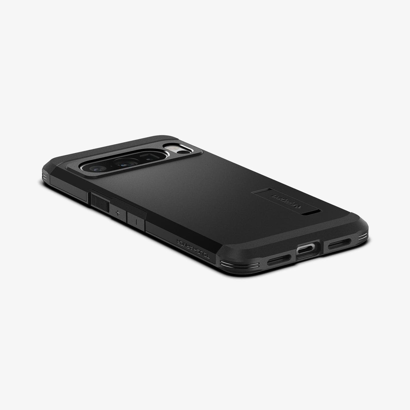 ACS06319 - Pixel 8 Pro Case Tough Armor in black showing the back, side and bottom