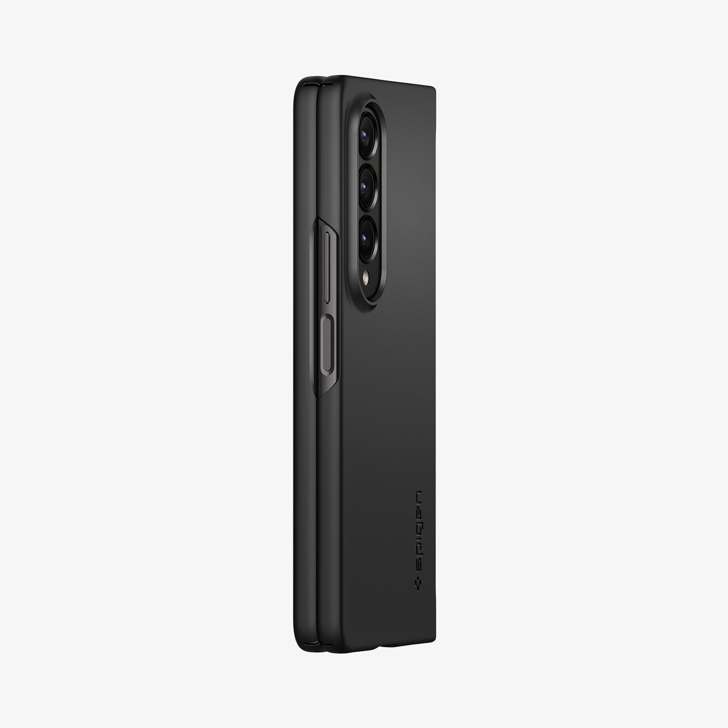 ACS05103 - Galaxy Z Fold 4 Case AirSkin in black showing the side and partial back