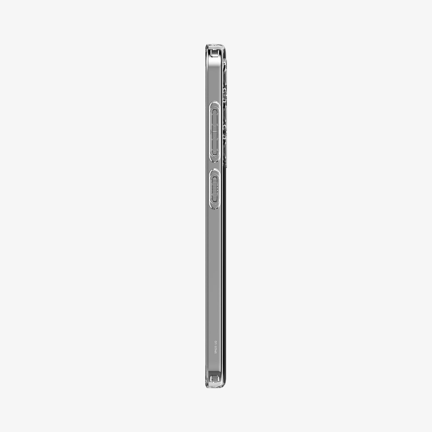 ACS07323 - Galaxy S24 Plus Case Liquid Crystal in Crystal Clear showing the side with side buttons