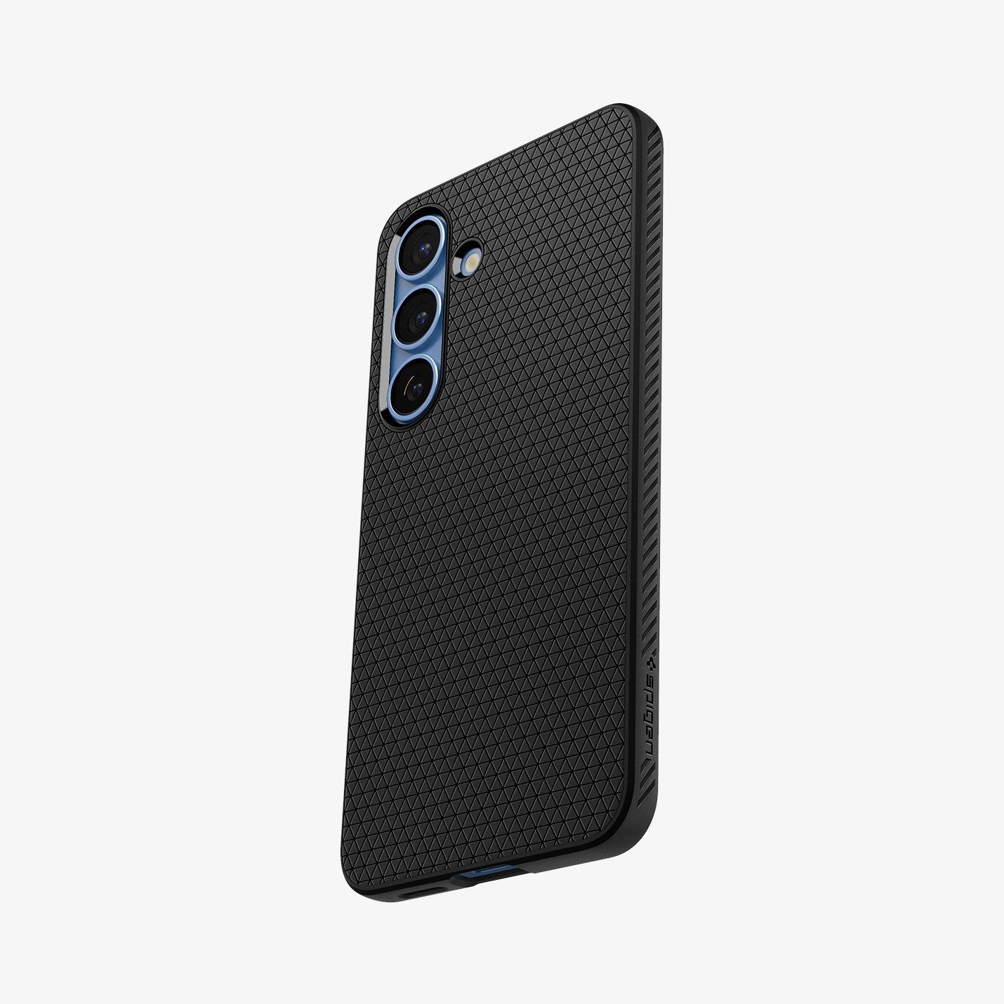 ACS08979 - Galaxy S25 Plus Case Liquid Air in Matte Black showing the
back, partial side and bottom