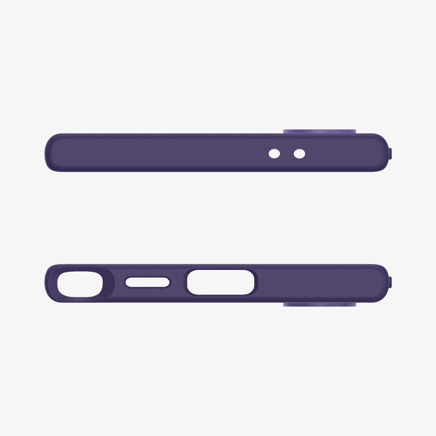ACS07449 - Galaxy S24 Ultra Case Liquid Air in Deep Purple showing the top and bottom