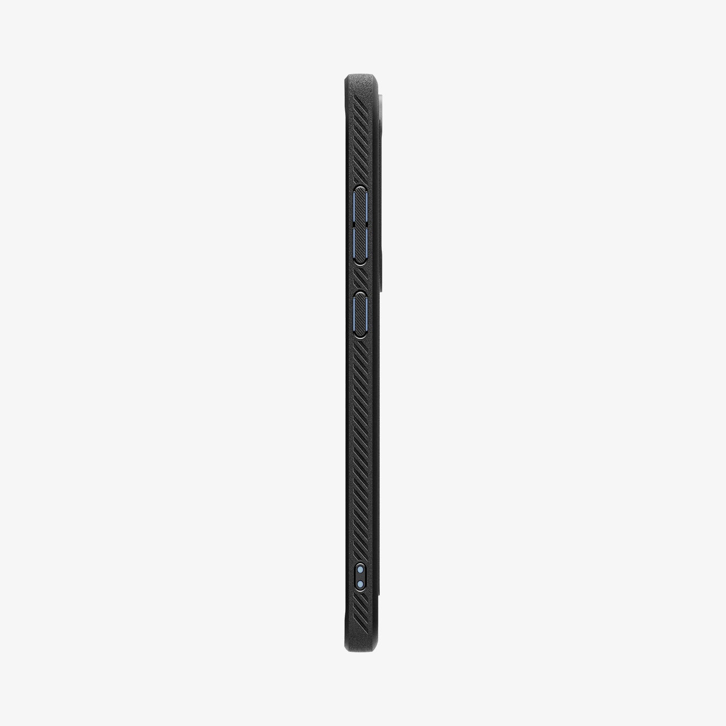 ACS08951 - Galaxy S25 Ultra Case Rugged Armor (MagFit) in Matte Black showing the side