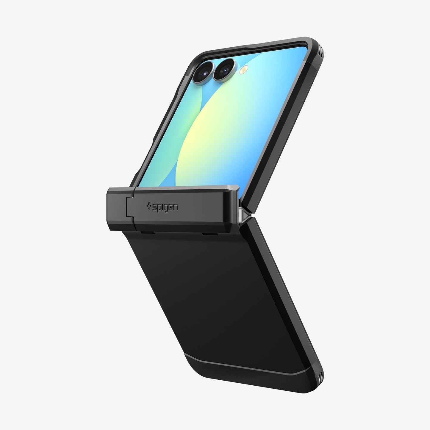 ACS09561 - Galaxy Z Flip 7 Case Tough Armor Pro (MagFit) in black showing the back and side