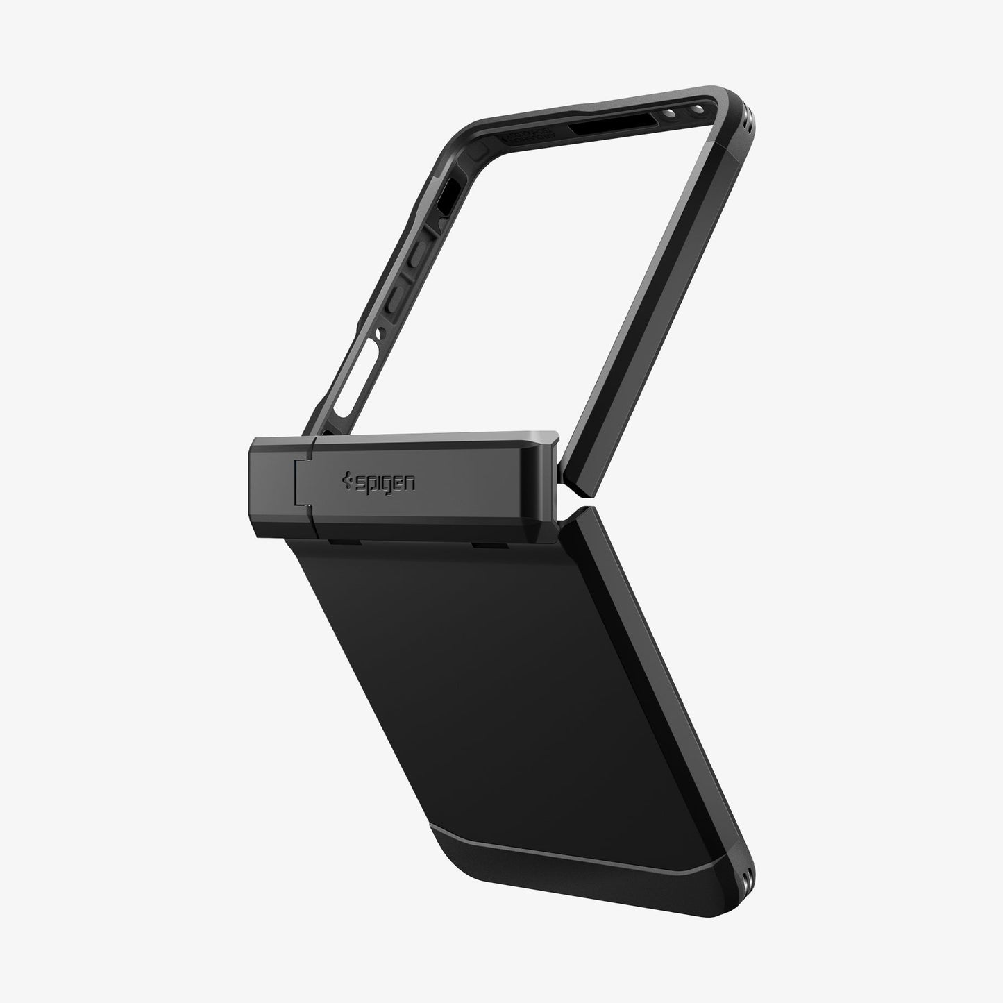 ACS09561 - Galaxy Z Flip 7 Case Tough Armor Pro (MagFit) in black showing the back and side