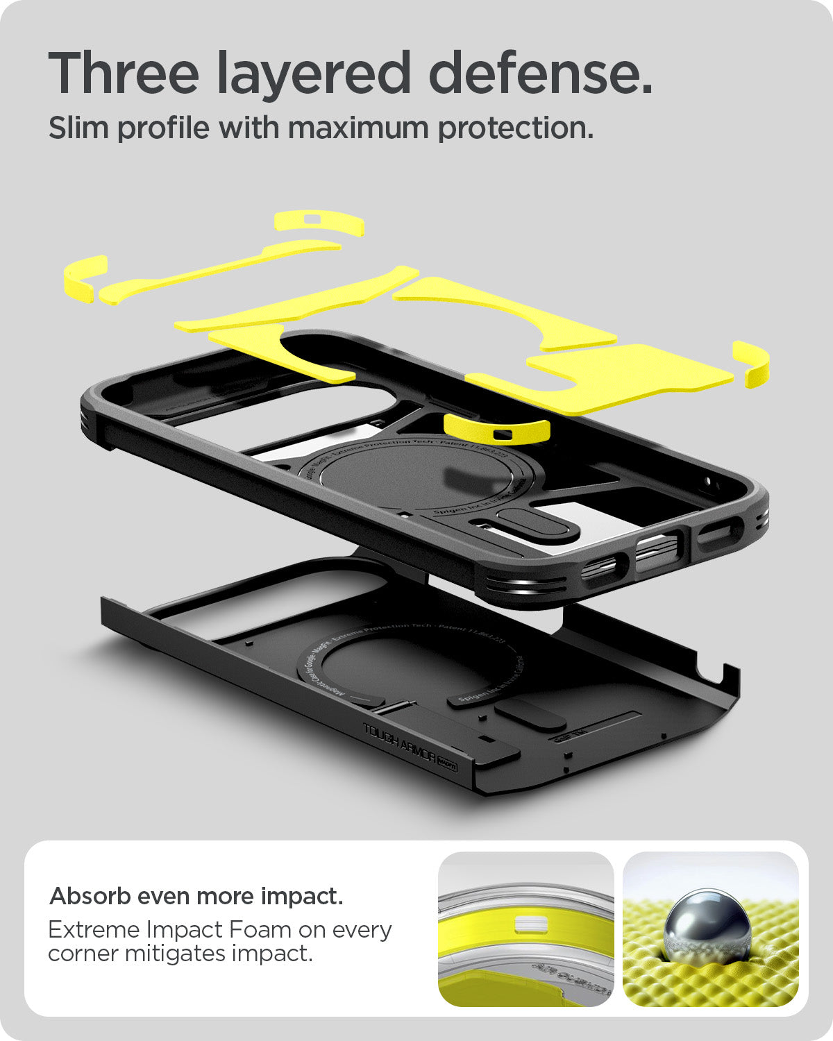 ACS09728 - Pixel 10 Pro XL  Tough Armor AI (MagFit) in black showing three layered defense. slim profile with maximum protection