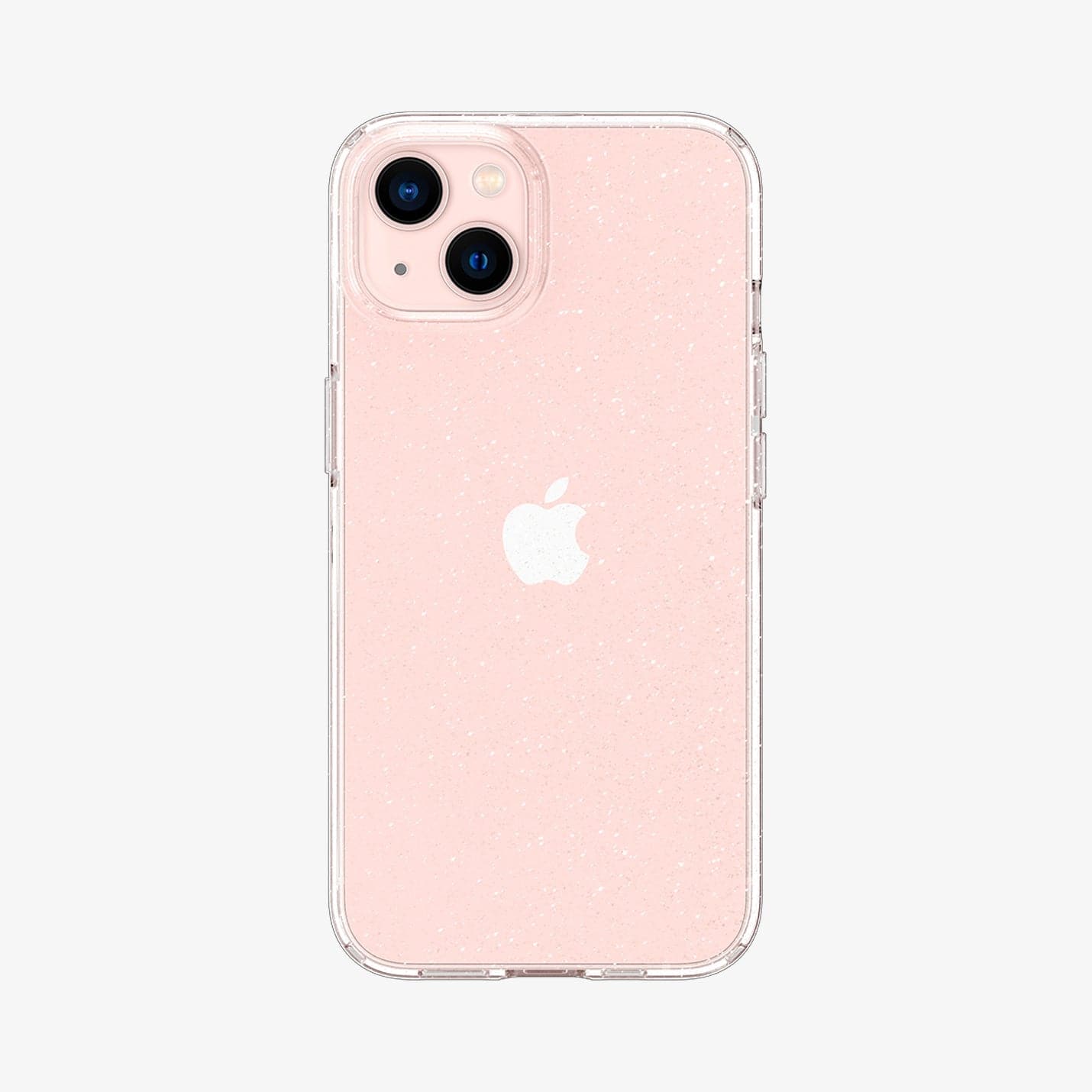 ACS03312 - iPhone 13 Mini Case Liquid Crystal Glitter in crystal quartz showing the back