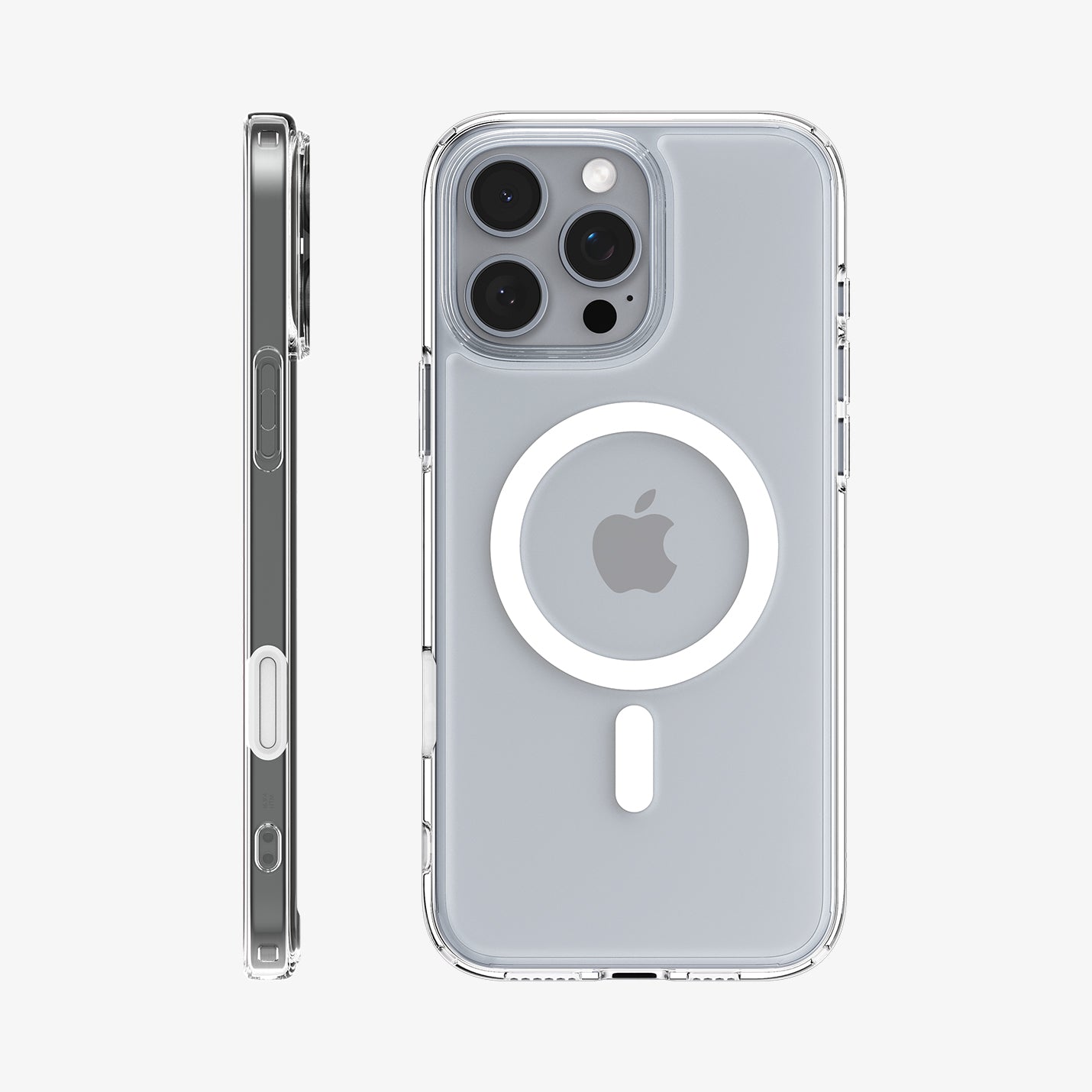 ACS08512 - iPhone 16 Pro Case Ultra Hybrid T (MagFit) in White showing the back