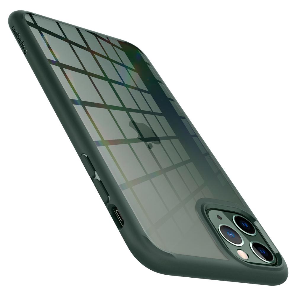 Ultra Hybrid Case MidnightGreen showing the back design on the iPhone 11 PRO MAX device.