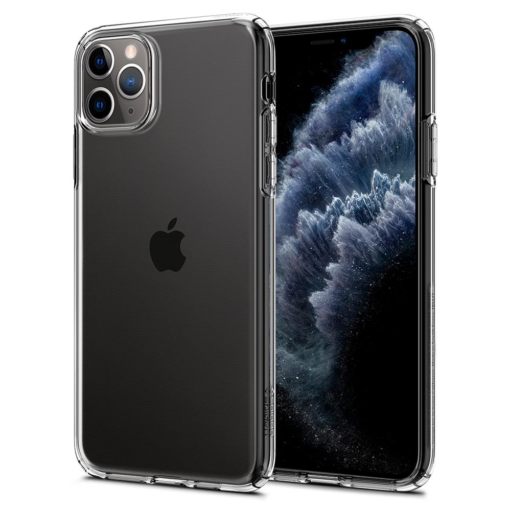 Liquid Crystal	Case	Crystal Clear	back design and a front view of the edge around the	iPhone 11 PRO	device.