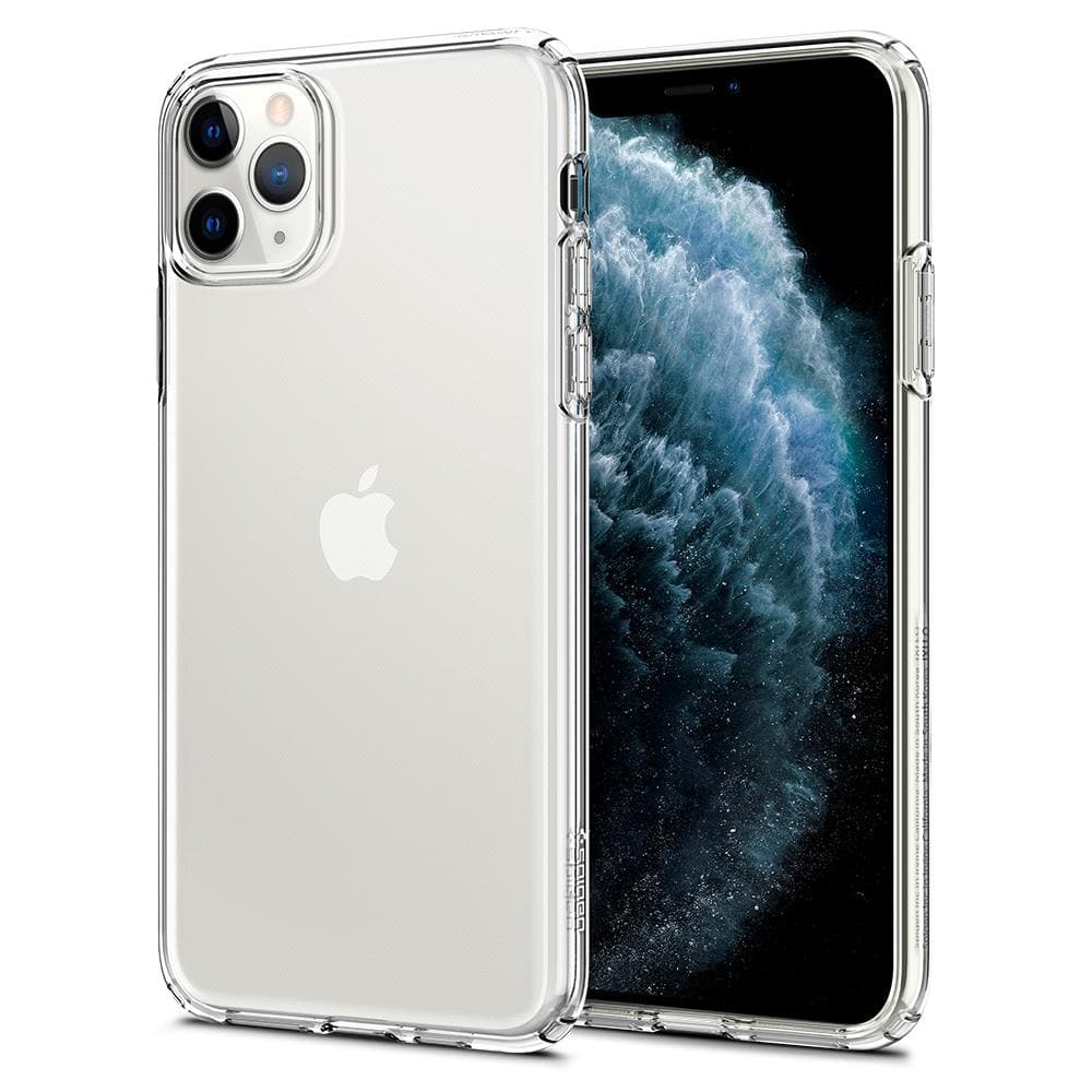 Liquid Crystal	Case	Crystal Clear	back design and a front view of the edge around the	iPhone 11 PRO	device.