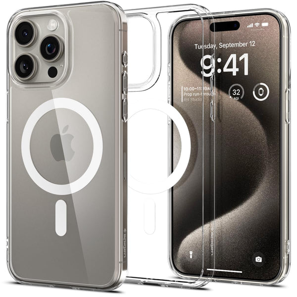 Ultra Hybrid Mag Hoesje IPhone 14 Pro Max - Transparant/wit Ultra Hybrid Mag Hoesje IPhone 14 Pro Max - Transparant/wit