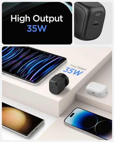 PE2300 GaN 35W Wall Charger (Black)