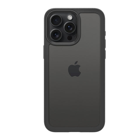 Sand Crystal Back Cover Case For iPhone 15 Pro (TPU + Poly Carbonate | Matte Black)