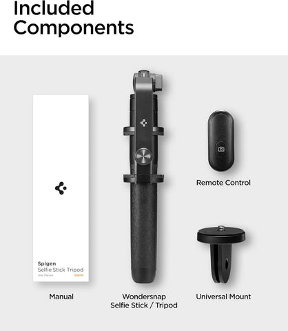 All-in-One Phone Selfie Stick Tripod, 64" Extra Long, Reinforced Tripod Stand with Wireless Bluetooth Remote - Black