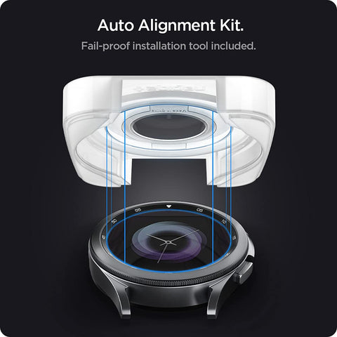 Ez Fit Tempered Glass for Galaxy Watch 4 Classic 46mm - 2 Pack