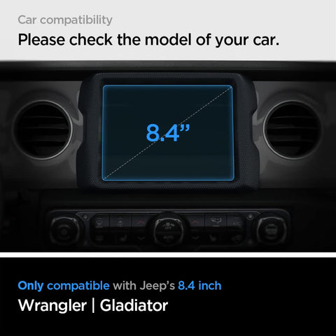 Glas.tR SLIM Anti-Glare Matte Tempered Glass for Jeep Wrangler 8.4" Dashboard Touchscreen - 1 Pack