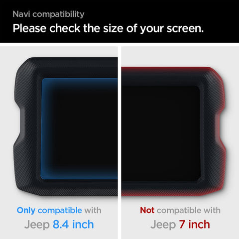 Glas.tR SLIM Anti-Glare Matte Tempered Glass for Jeep Wrangler 8.4" Dashboard Touchscreen - 1 Pack