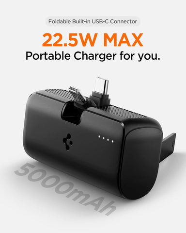 ArcPack 5000mAh 22.5W Fast Charging Power Bank with Built-in Foldable USB-C Connector and Stand